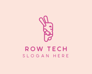 Pink Chubby Bunny logo design