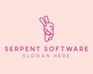 Pink Chubby Bunny logo design