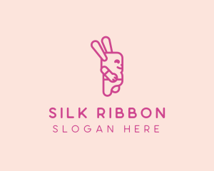 Pink Chubby Bunny logo design