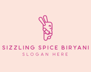 Pink Chubby Bunny logo design