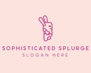 Pink Chubby Bunny logo design