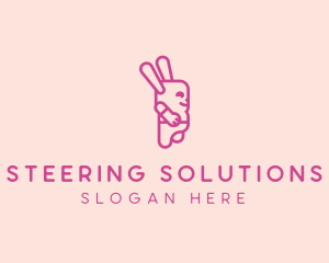 Pink Chubby Bunny logo design