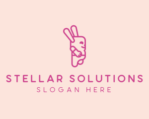 Pink Chubby Bunny logo design