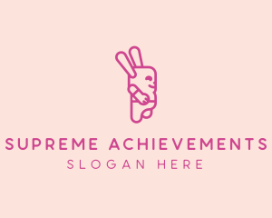 Pink Chubby Bunny logo design