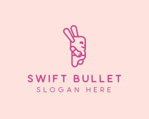 Pink Chubby Bunny logo design