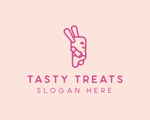 Pink Chubby Bunny logo design