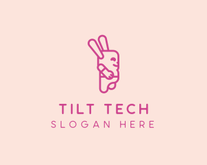 Pink Chubby Bunny logo design