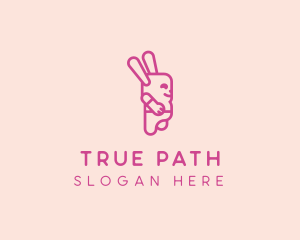 Pink Chubby Bunny logo design