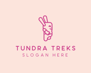 Pink Chubby Bunny logo design