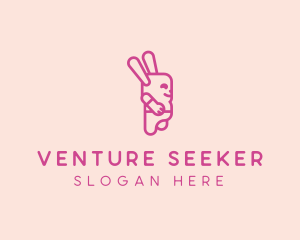 Pink Chubby Bunny logo design