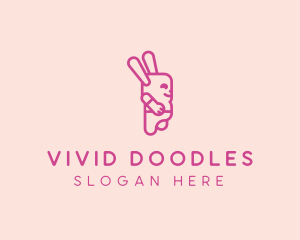 Pink Chubby Bunny logo design