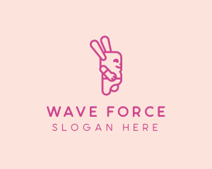 Pink Chubby Bunny logo design