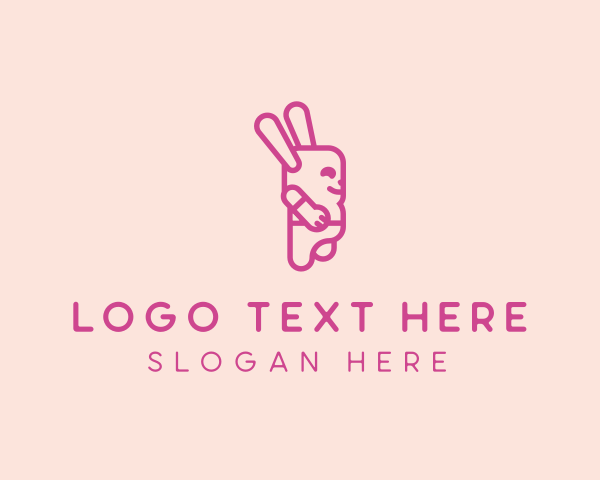 Bunny Rabbit logo example 2