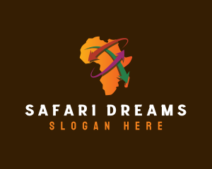 Africa Travel Map logo design