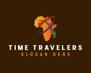 Africa Travel Map logo design