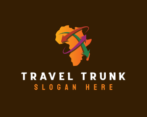 Africa Travel Map logo design