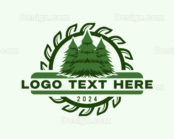 Timber Wood Cutter Logo