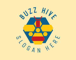 Natural Bee Hive logo design