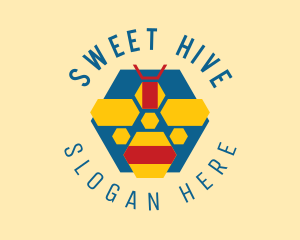 Natural Bee Hive logo design