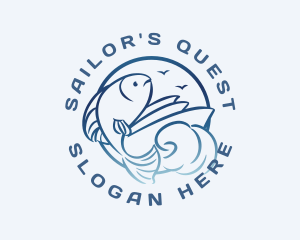 Sea Fishing Boat logo design