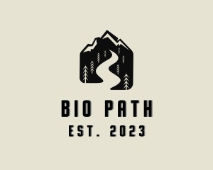 Road Pathway Hiking logo design