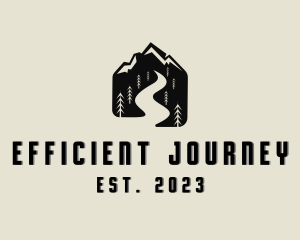 Road Pathway Hiking logo design