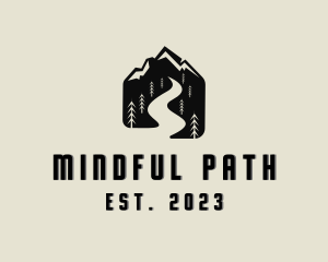 Road Pathway Hiking logo design