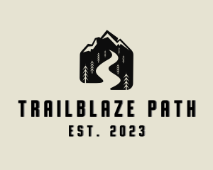 Road Pathway Hiking logo design