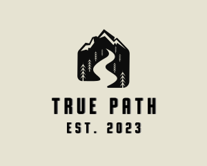 Road Pathway Hiking logo design