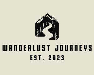 Road Pathway Hiking logo design