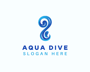 Sea Water Wave logo design