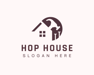 Construction Hammer House logo design