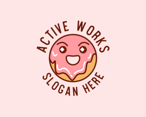 Happy Sweet Donut logo design