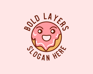 Happy Sweet Donut logo design