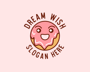 Happy Sweet Donut logo design