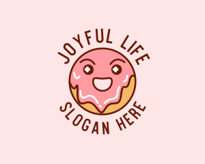 Happy Sweet Donut logo design