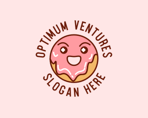 Happy Sweet Donut logo design