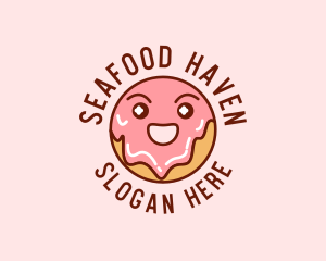 Happy Sweet Donut logo design