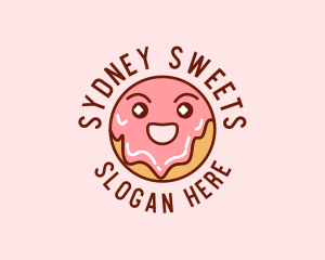 Happy Sweet Donut logo design