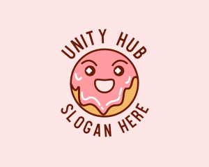 Happy Sweet Donut logo design