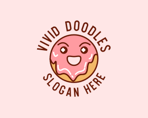 Happy Sweet Donut logo design