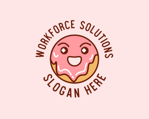 Happy Sweet Donut logo design