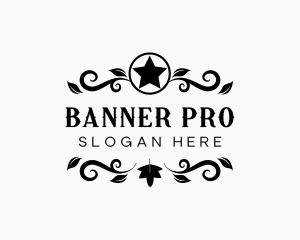 Star Swirl Banner logo design