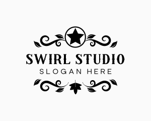 Star Swirl Banner logo design