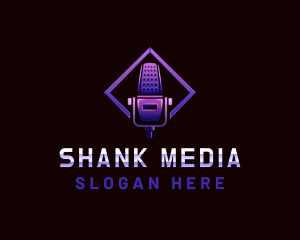 Media Microphone Podcast logo design