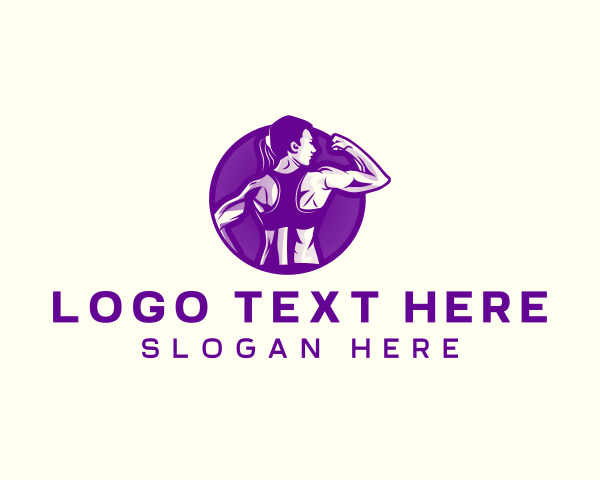 Female Bodybuilder Workout logo