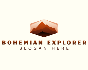 Mountain Hiking Exploration logo design