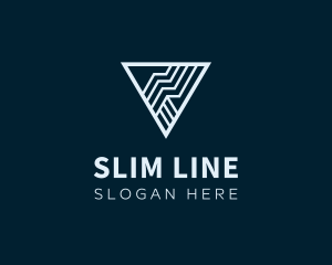 Abstract Triangle Line logo design