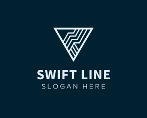 Abstract Triangle Line logo design