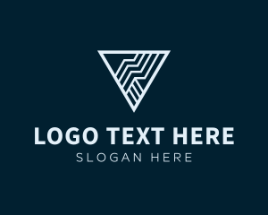 Abstract Triangle Line logo